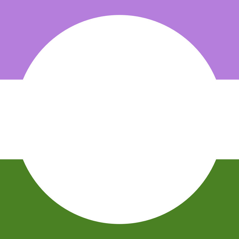 Genderqueer pride flag square profile frame border