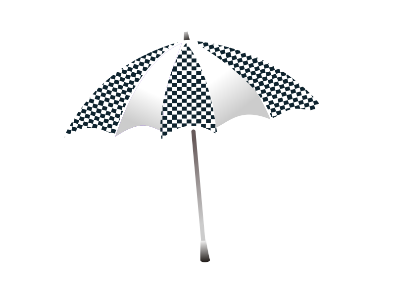 chequered umbrella