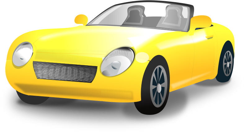 Yellow Convertible sports car