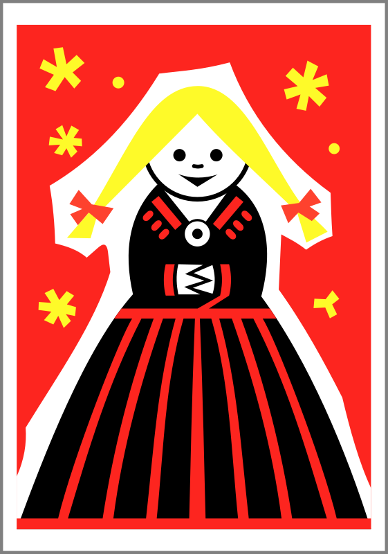 Matchbox label (girl) by Rones