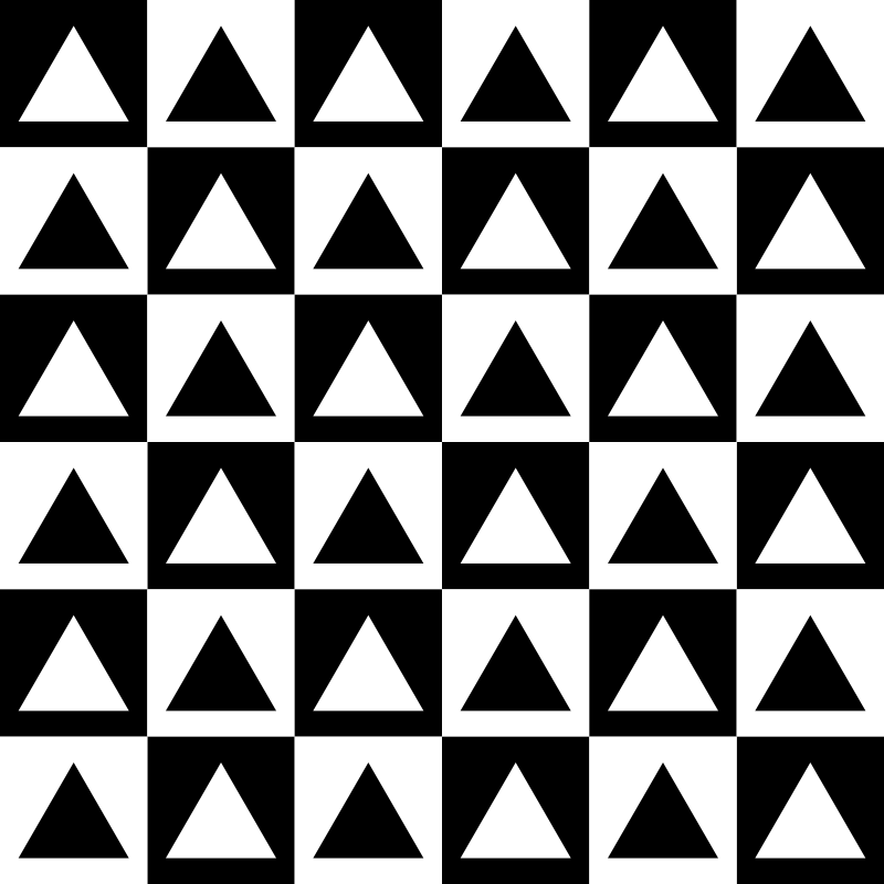 triangles inside chessboard