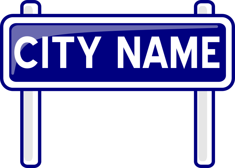 City nameplate