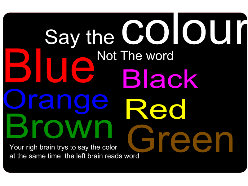 say the colour not the word