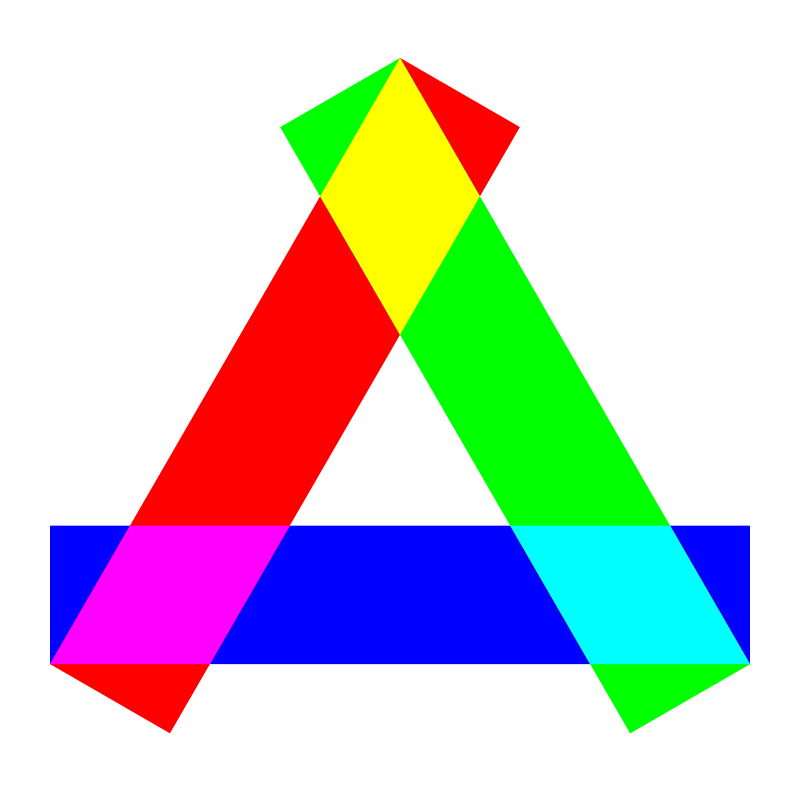 rgb long rectangles triangle