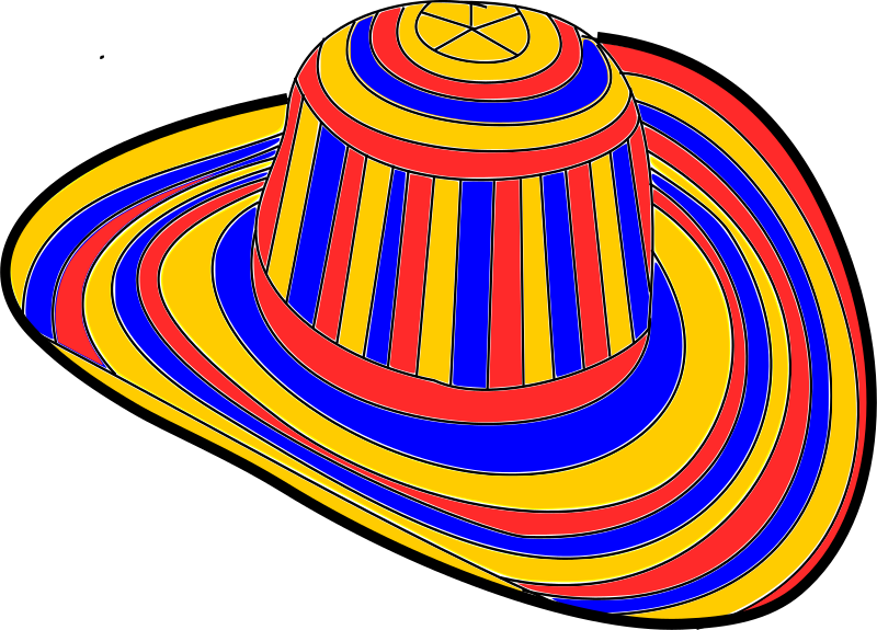 Sombrero voliado "colombia"