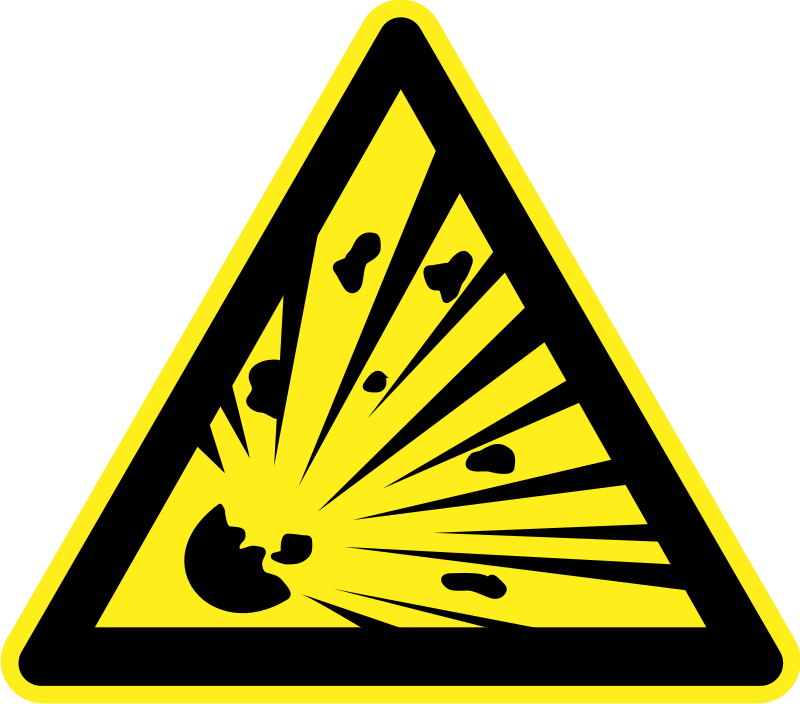 Explosive Material Warning Sign