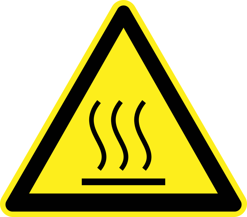 Burn Hazard / Hot Surface Warning Sign