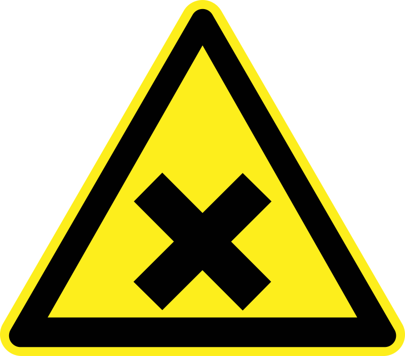 Noxious and Irritating Warning Sign