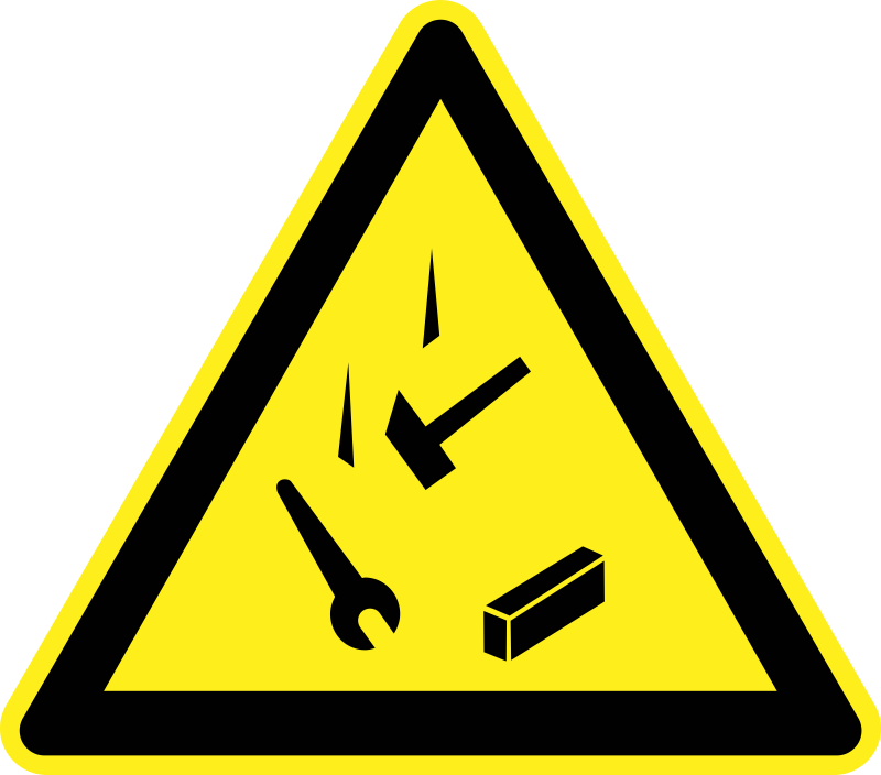 Danger Falling Objects Warning Sign