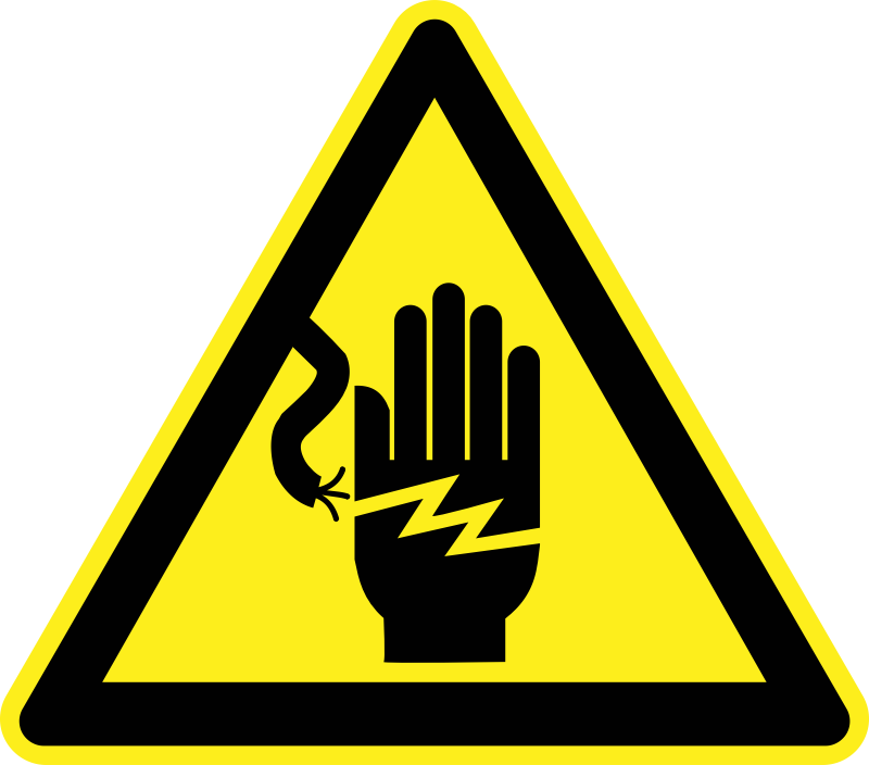 High Voltage Hazard Warning Sign
