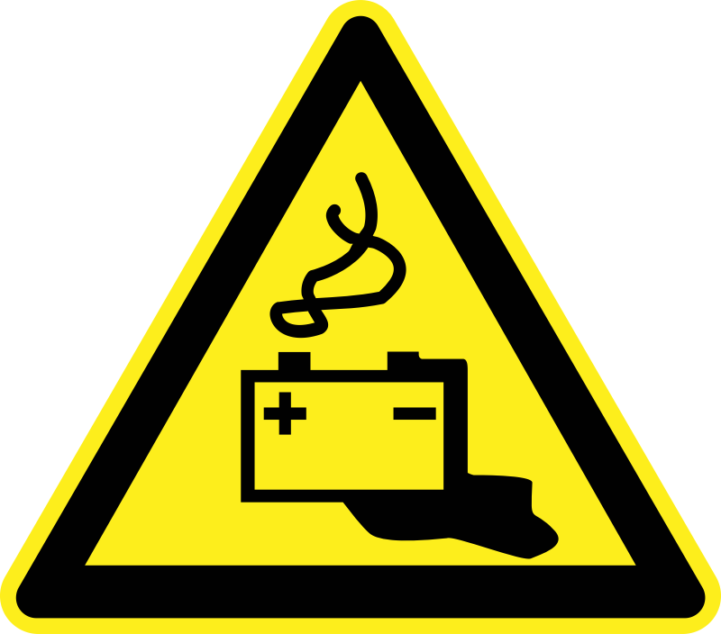 Battery Warning Sign