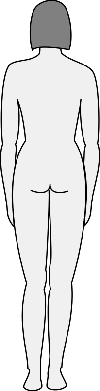 Female body silhouette - back