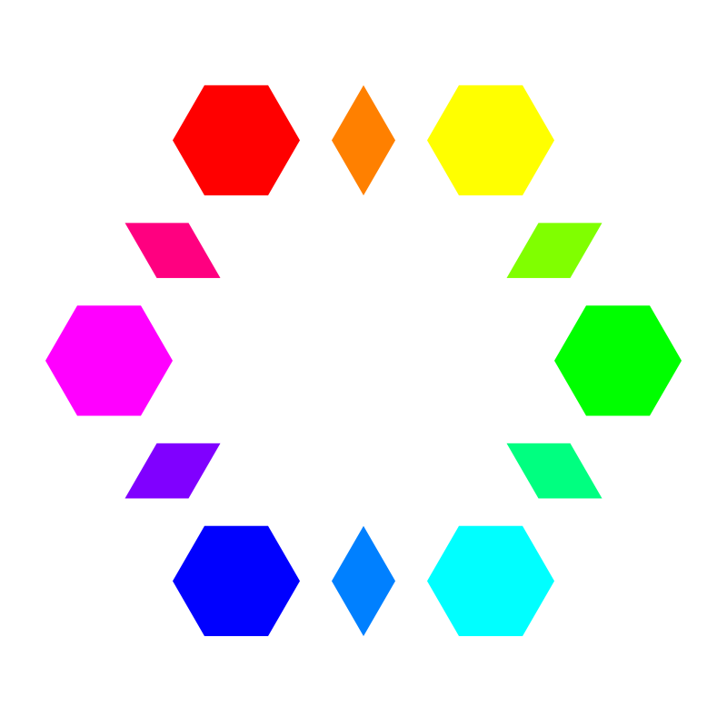 6 hexagons 6 diamonds
