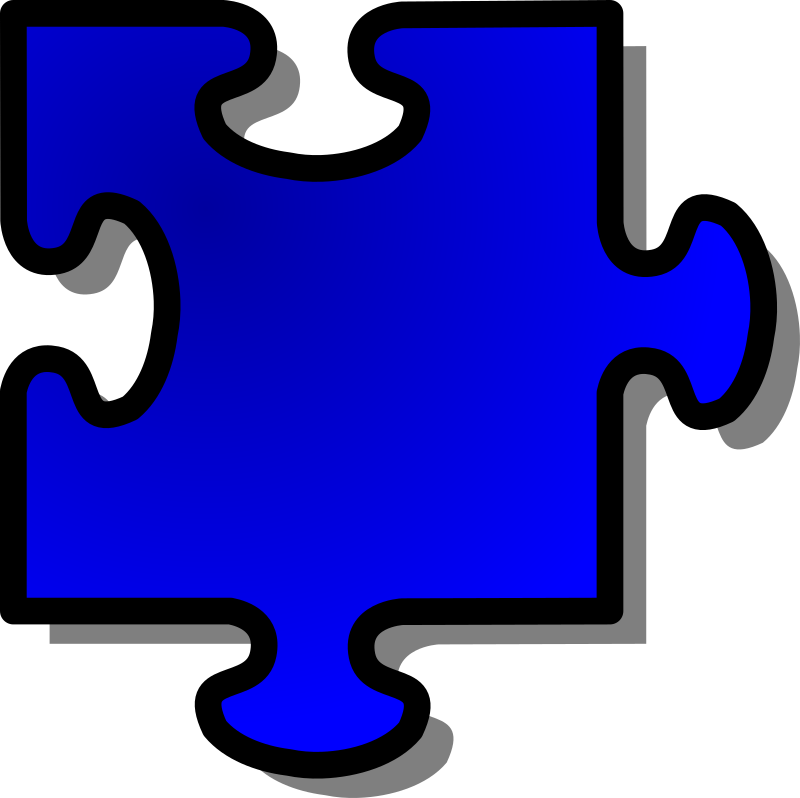 Blue Jigsaw piece 10