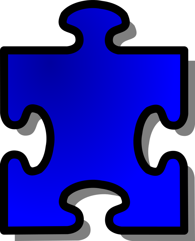 Blue Jigsaw piecev13
