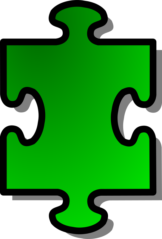 Green Jigsaw piece 01