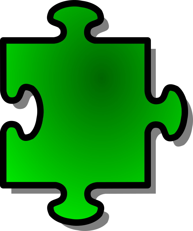 Green Jigsaw piece 05