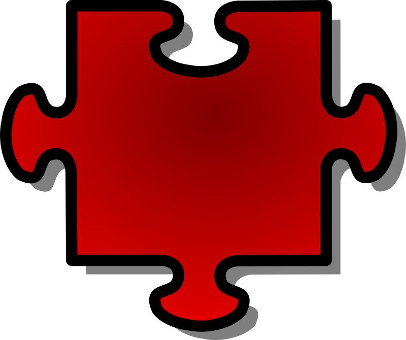 Red Jigsaw piece 06