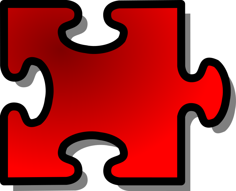 Red Jigsaw piece 14