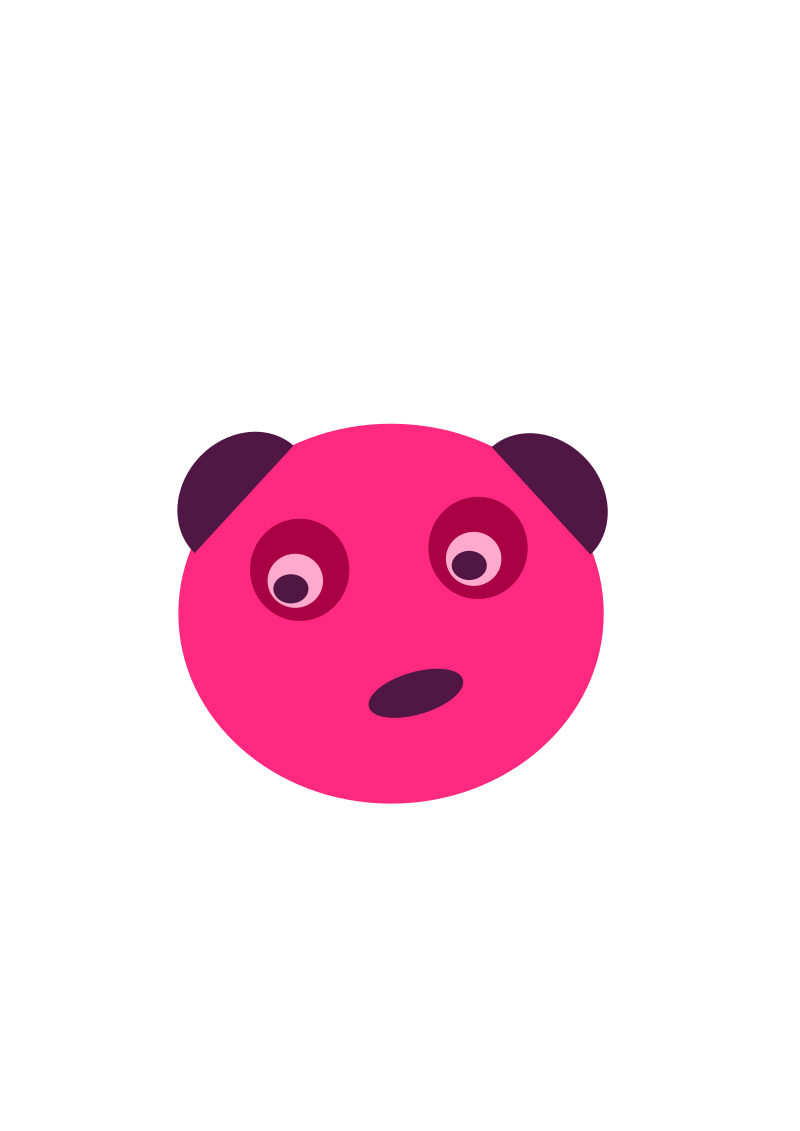 Pink Panda Face