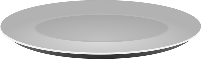 Plain Grey Plate