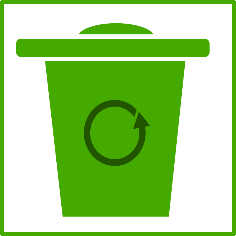 eco green trash icon