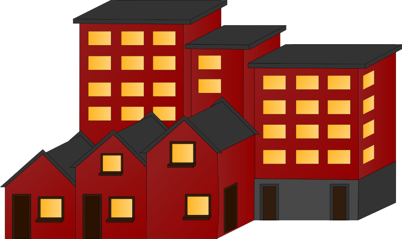 Appartment buildings and town houses