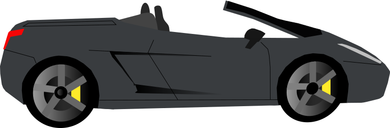 Black Cabrio Side View
