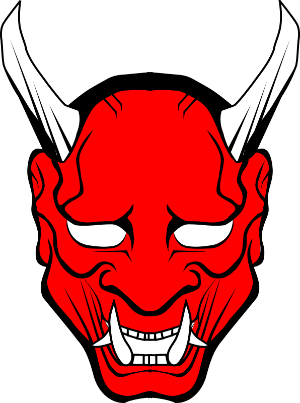 oni mask red 