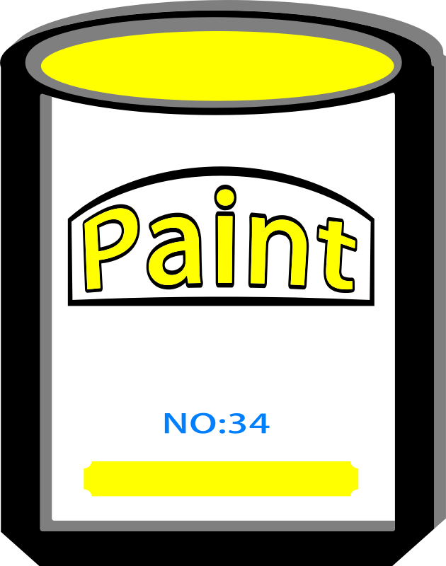 Paint can yellow no34