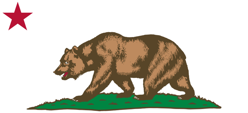 Flag of California - Bear, Plot and Star 