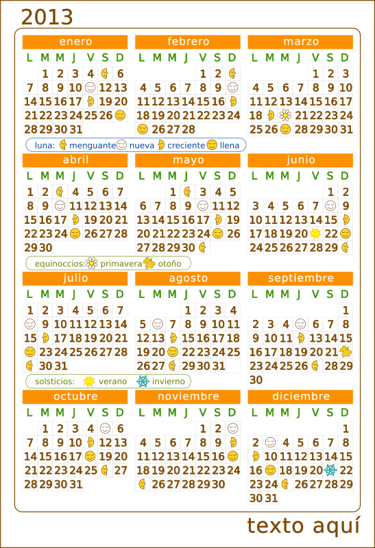 Calendario 2013 Calendar v.2