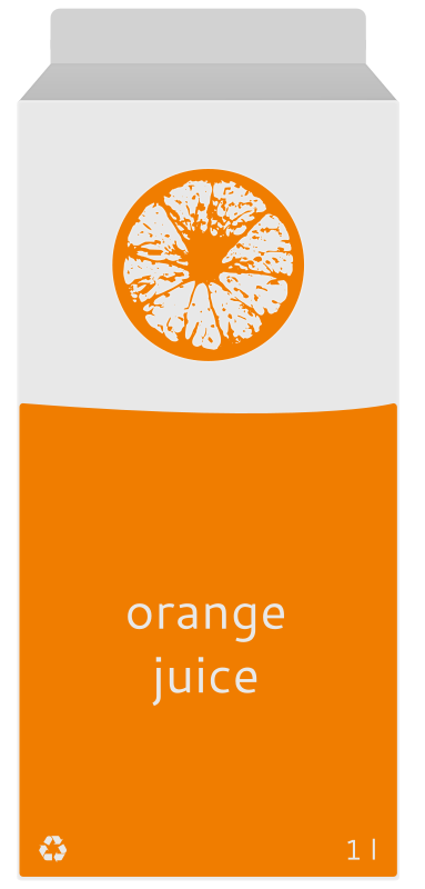 Orange juice carton