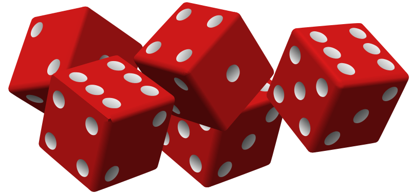 five red dice