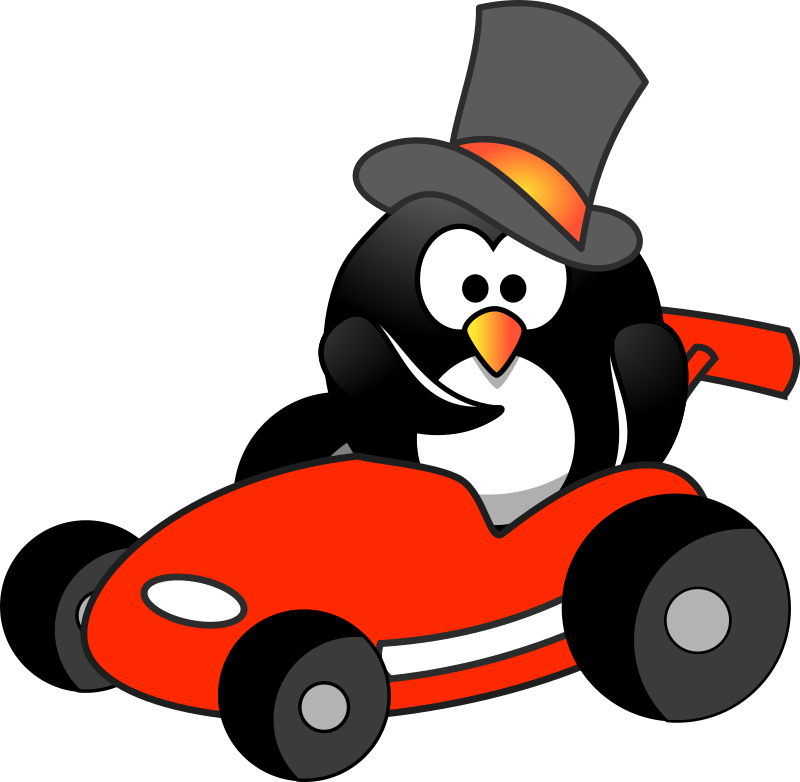 Penguin in Red Kart Wants You