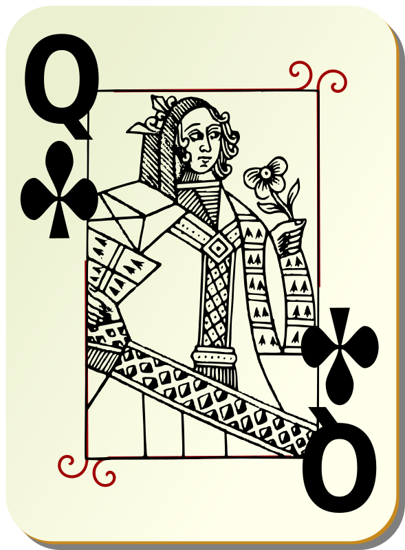 Guyenne deck: Queen of clubs