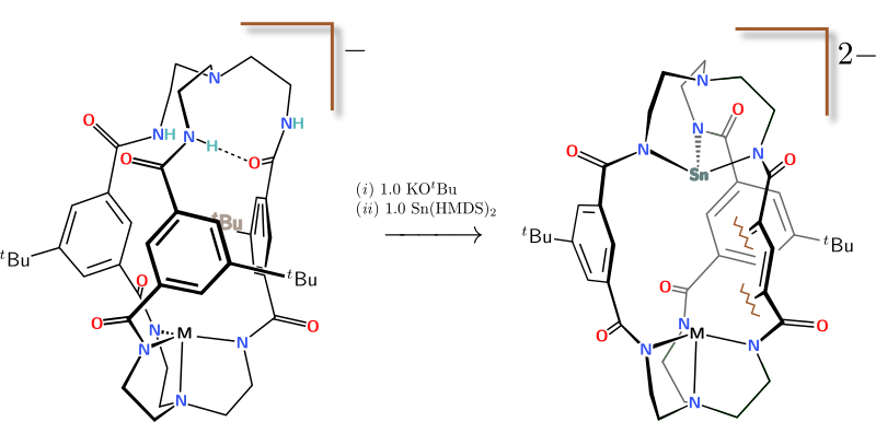 Sn(II) hetero-bimetallic cryptand