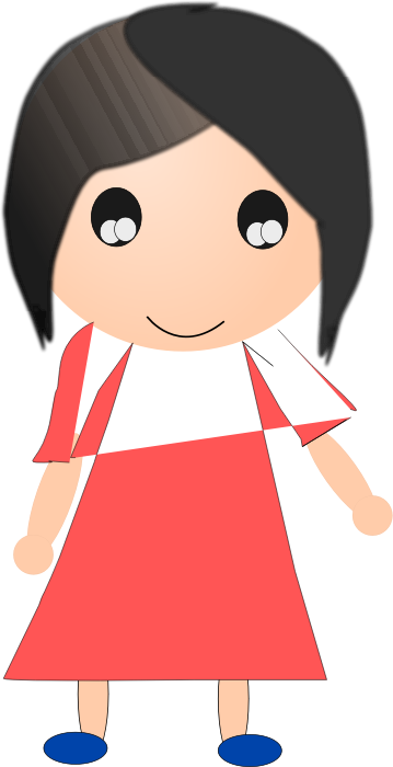 Girl in red dress