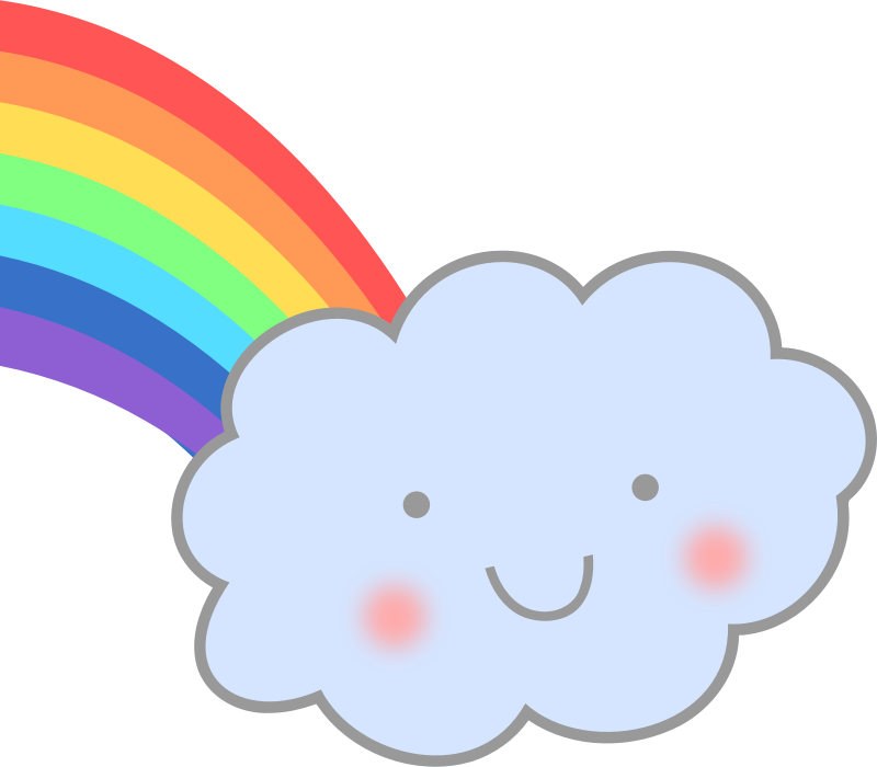 Cute Cloud with Rainbow