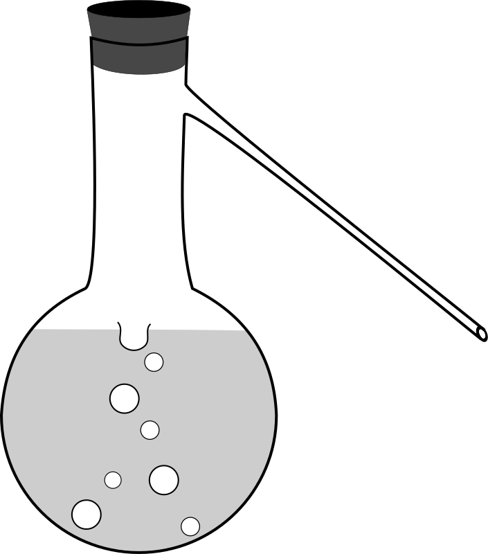 distilling flask with sidearm and stopper 1