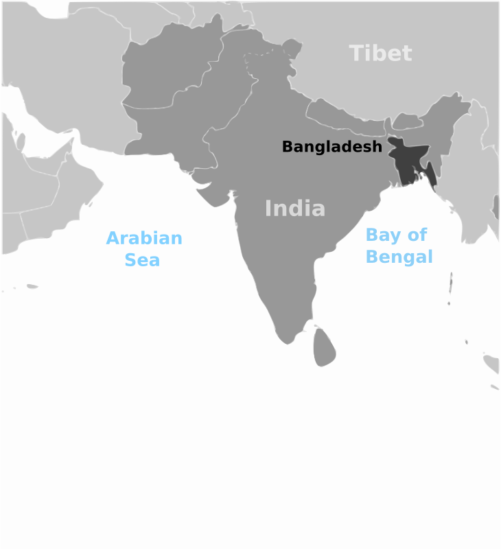 Bangladesh location label