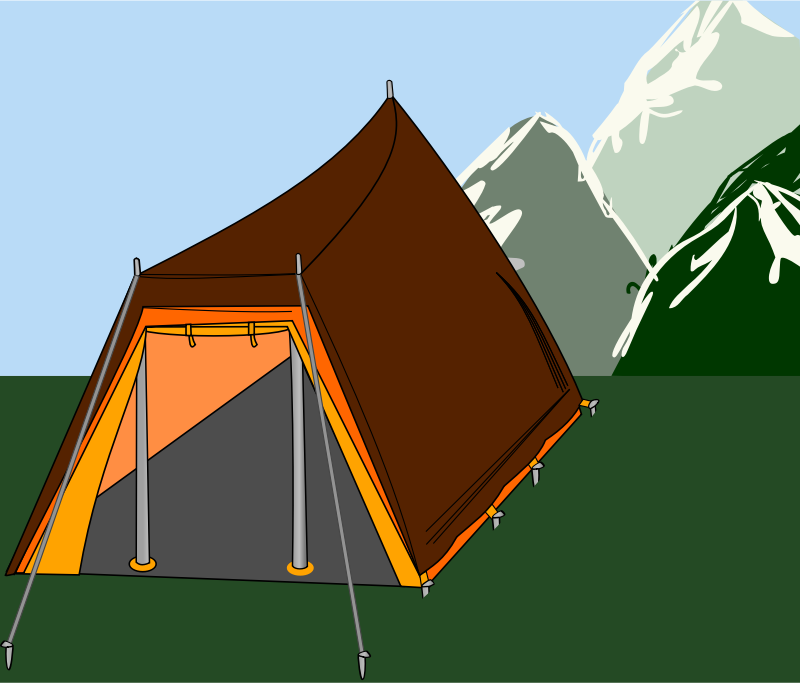 Big tent with three sticks