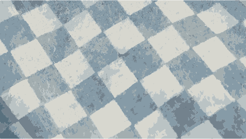 Flat checker pattern in blue and white