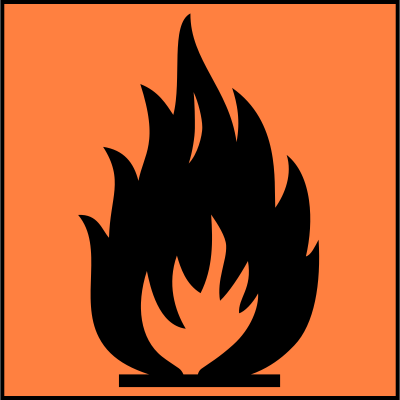 Flamable sign