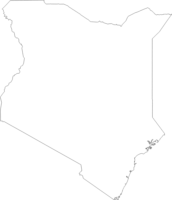 Kenya outline map