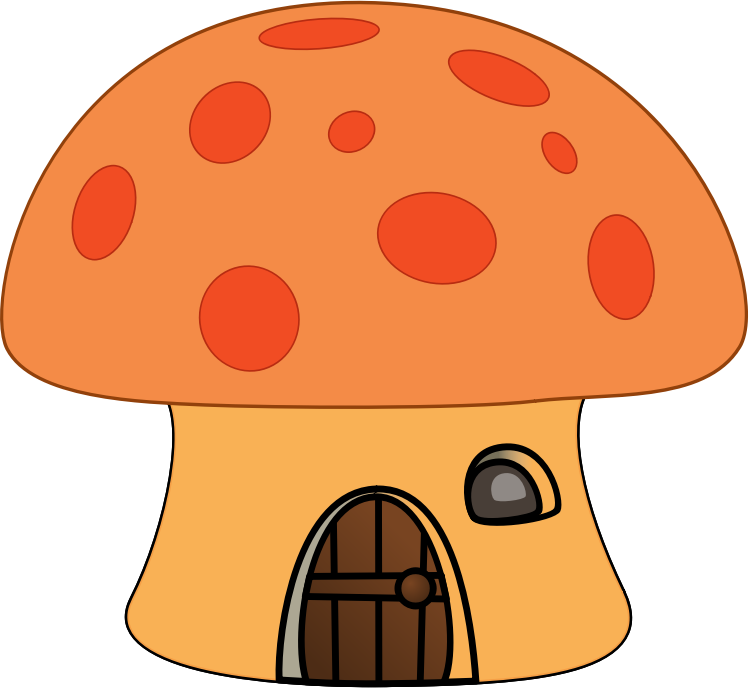 Orange mushroom house