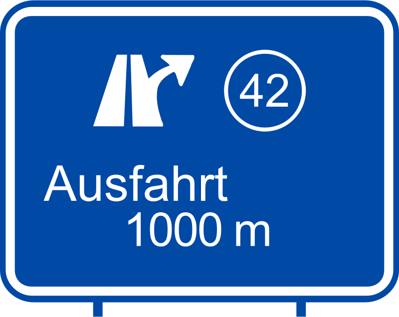 Autobahn Ausfahrt / German highway exit