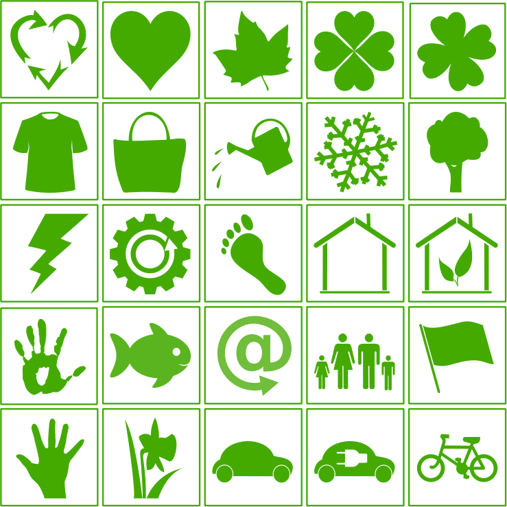 eco green icon set