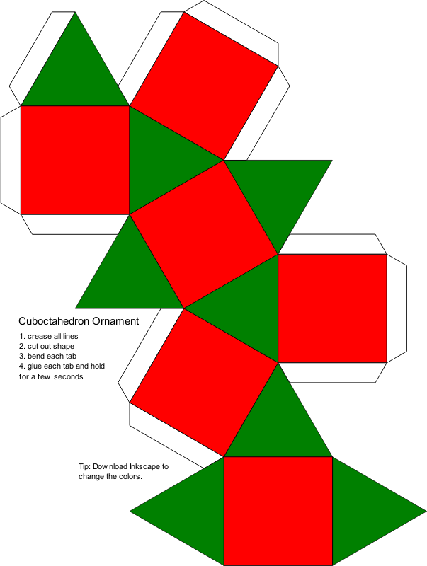 cuboctahedron ornament