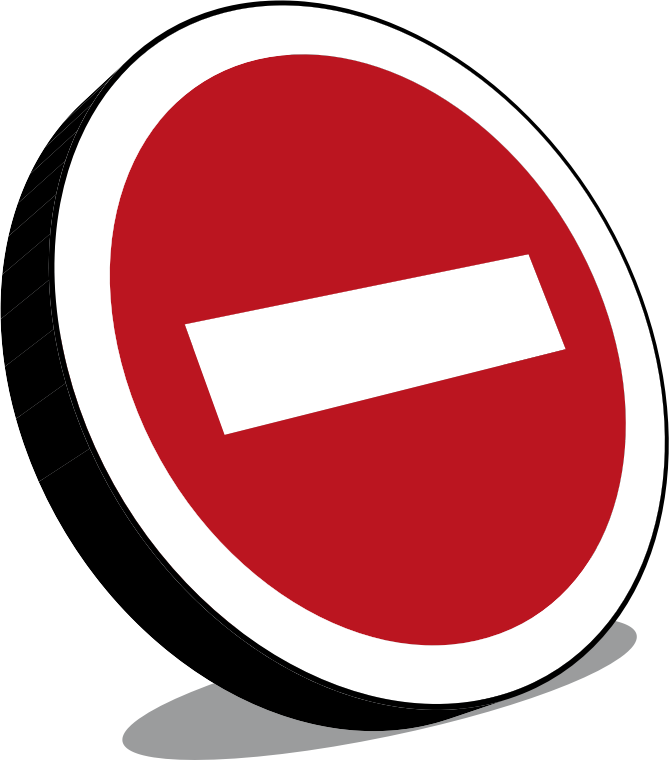 No entry sign, Panneau sens interdit